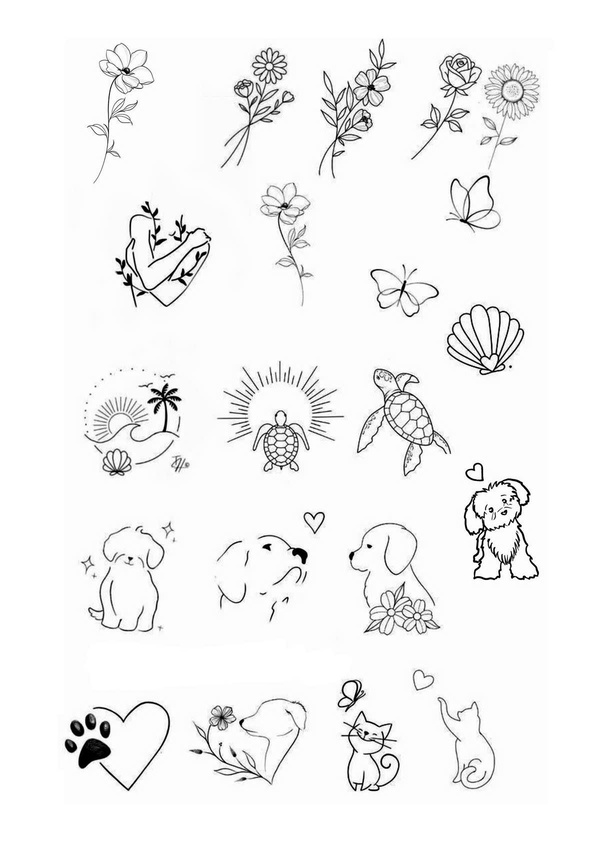 Design #14 - Mini Tattoos - Under 2 Inches